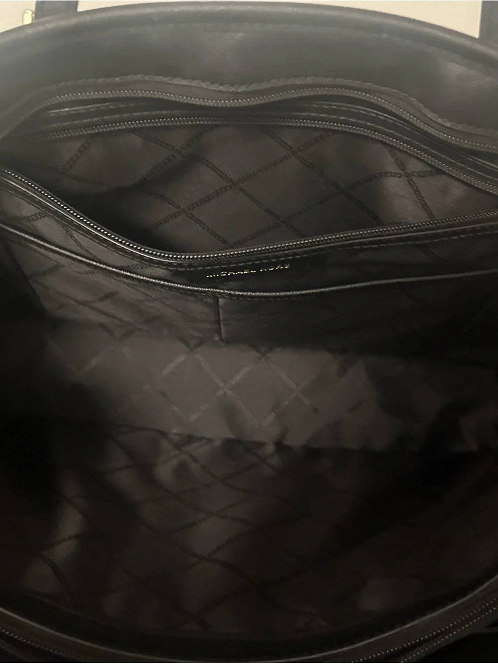Michael Kors Black Saffiano Tote with Gold Hardware